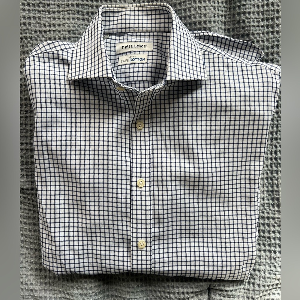 Twillory Men’s Button Down Dress Shirt Tailored Fit 15 34/35